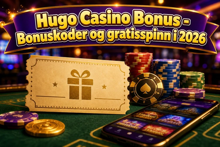 Hugo Casino Bonus - Bonuskoder og gratisspinn i 2026